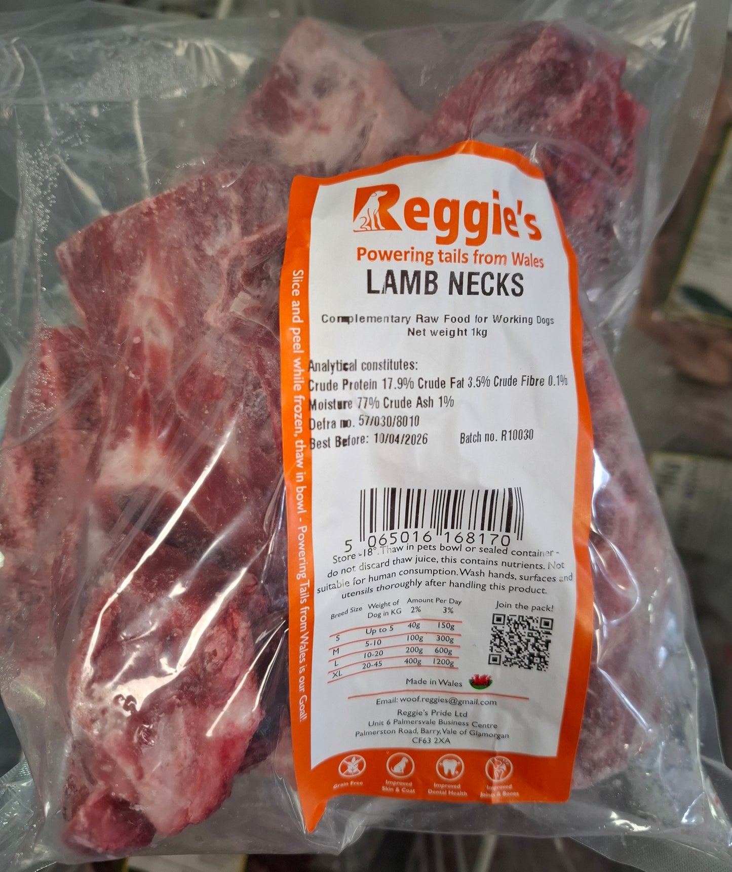 Reggie's Lamb Neck 1kg