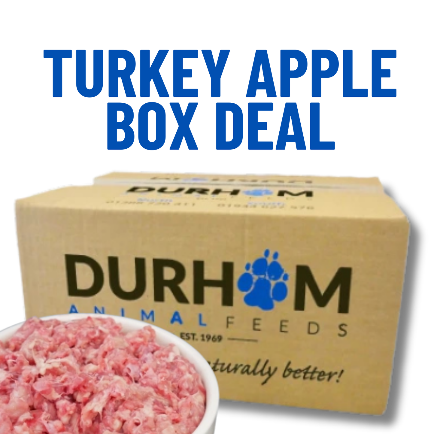 Durham | Turkey & Apple Mince | Whole Box 14 x 454g