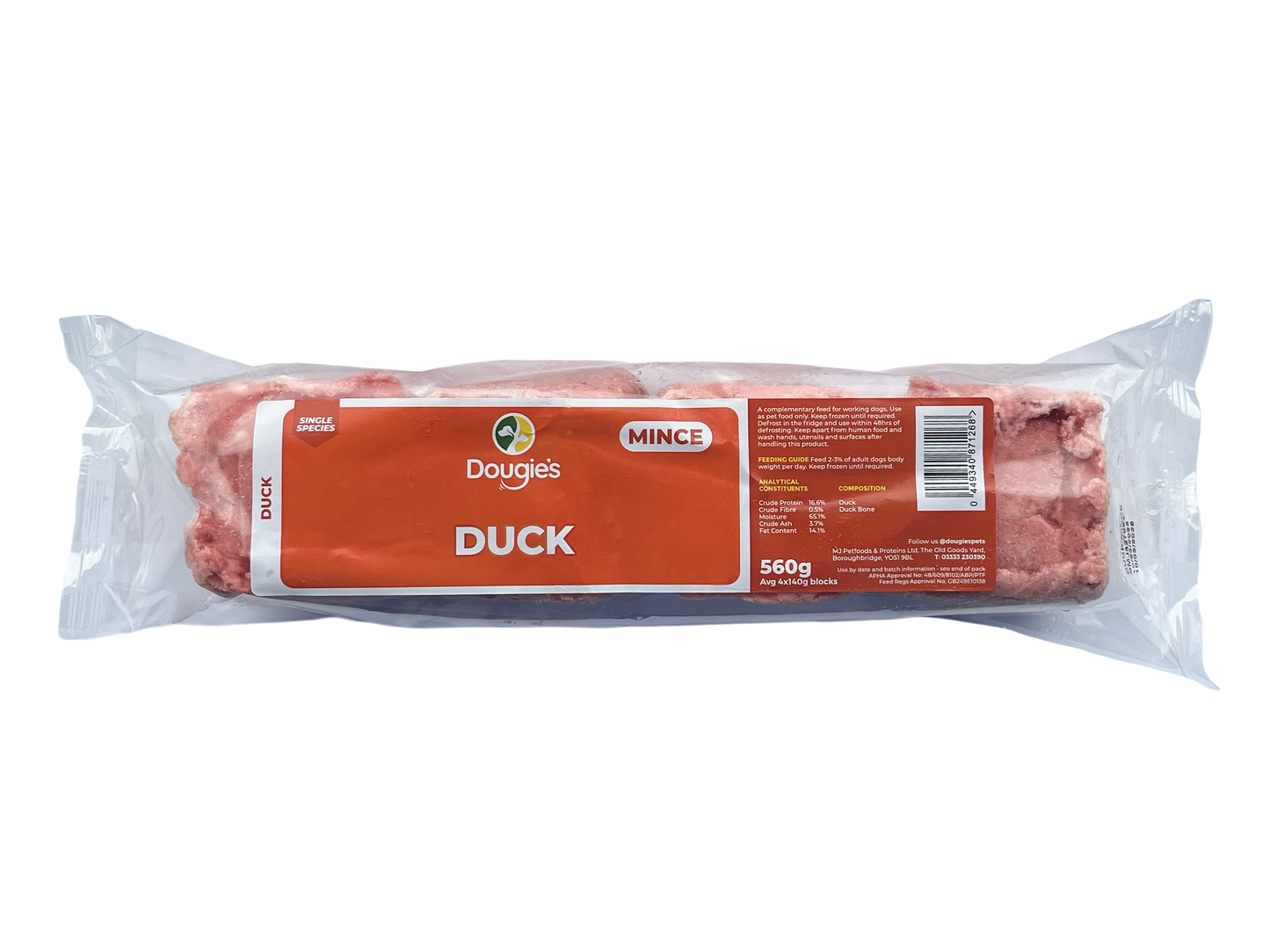 Dougie's | Duck Mince 90:10 (4x140g)