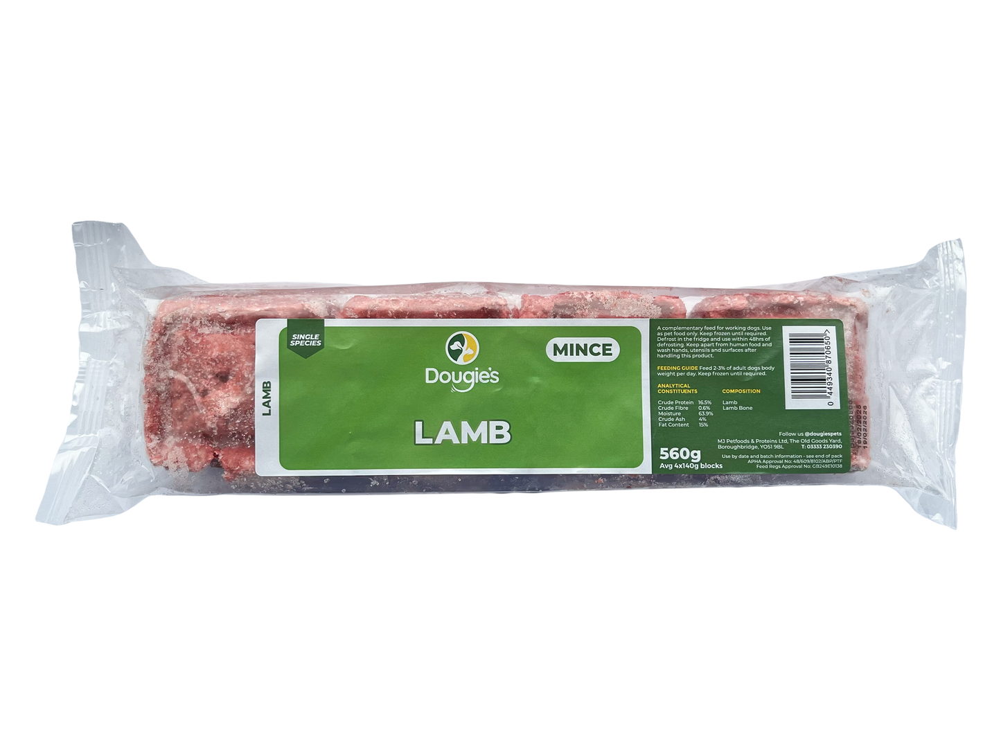 Dougie's | Lamb Mince 90:10 (4x140g)