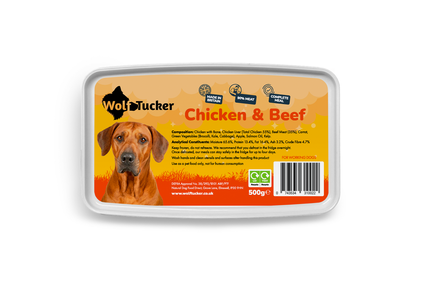 Wolf Tucker | Chicken & Beef Meal 500g