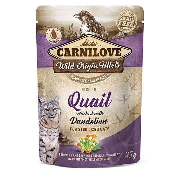 Carnilove Cat | Wet Food Pouch Quail & Dandelion 85g