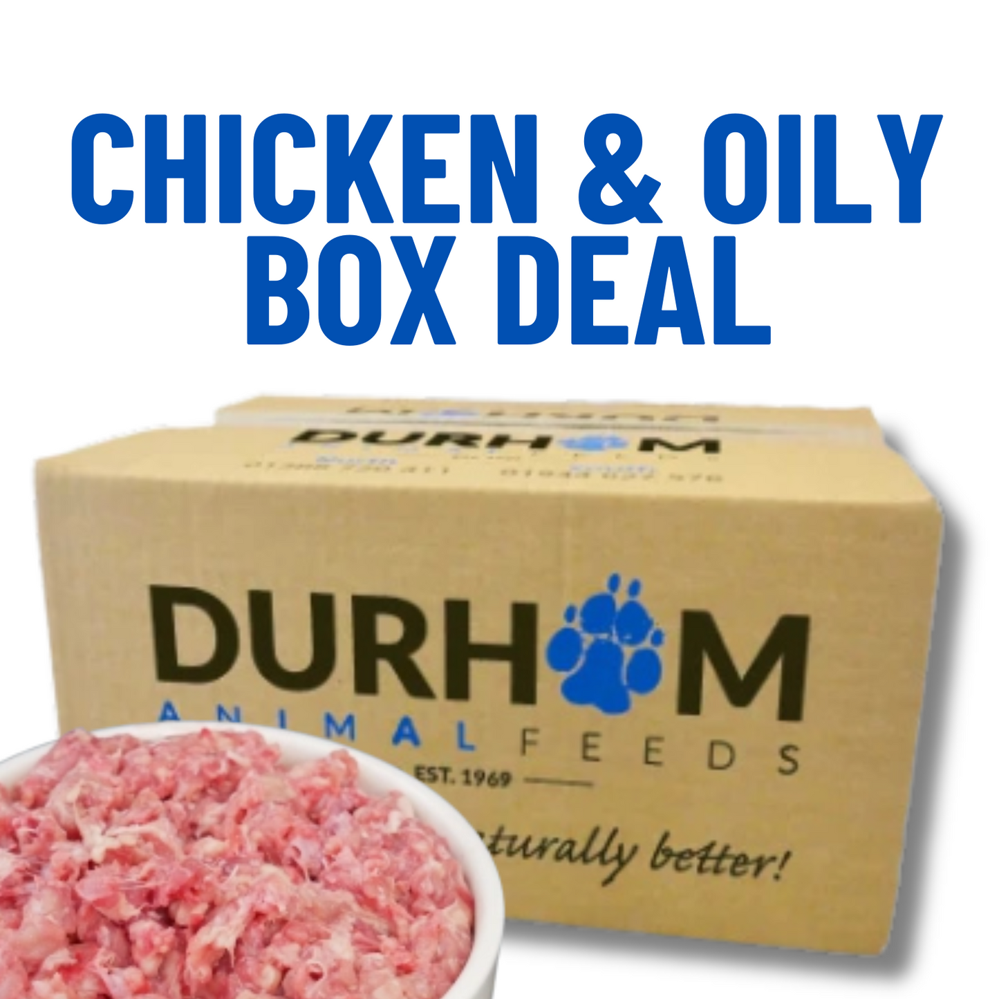 Durham | Chicken & Oily Fish Mince | Whole Box 14 x 454g