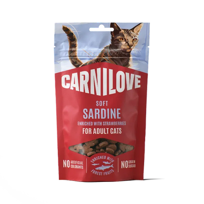 Carnilove | Sardines enriched with Strawberry Soft Cat Treats 50g
