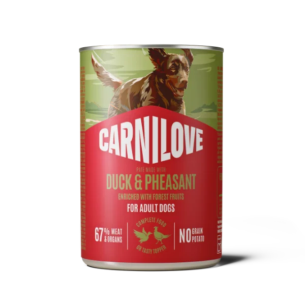 Carnilove | NEW Duck & Pheasant Can Paté for Adult Dogs 400g