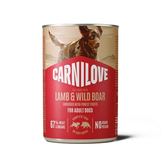 Carnilove | NEW Lamb & Wild Boar Can Paté for Adult Dogs 400g