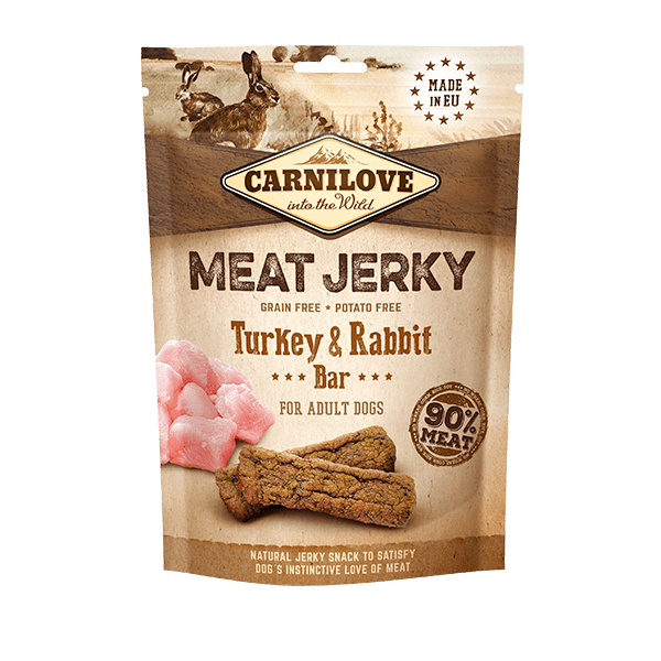 Carnilove | Meat Jerky | Turkey & Rabbit Bars 100g