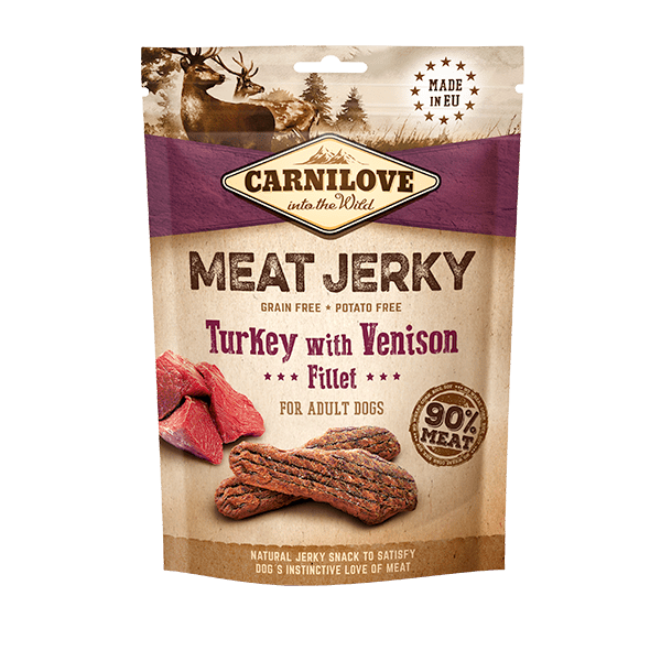 Carnilove | Meat Jerky | Turkey with Venison Fillet 100g