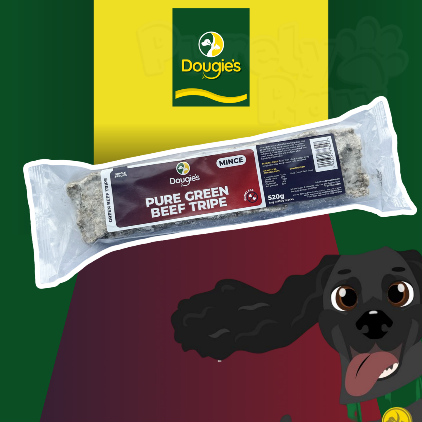 Dougie's | Pure Green Beef Tripe 520g