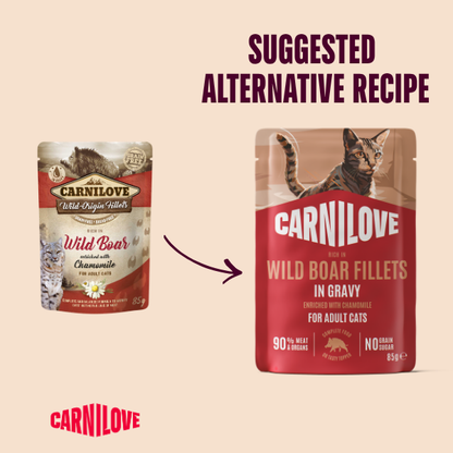 Carnilove | NEW Gravy Pouch Rich in Wild Boar with Chamomile for Cats 85g