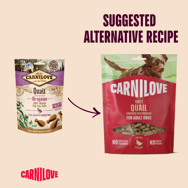 Carnilove | Quail Enriched With Oregano soft treats for dogs