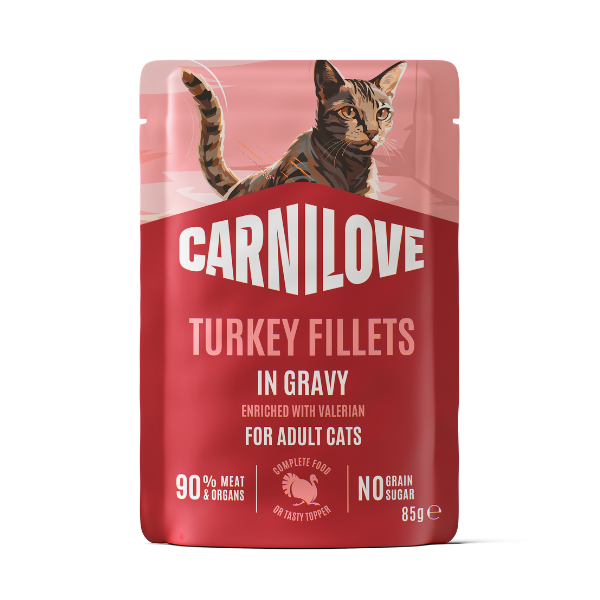 Carnilove | NEW Gravy Pouch Rich in Turkey with Valerian for Cats 85g