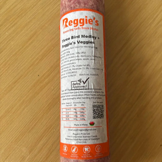 Reggie's | Three Bird Medley with Reggie's Veggies 80:10:10 500g