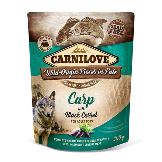 Carnilove Dog | Wet Food Pouch Carp With Black Carrot 300g