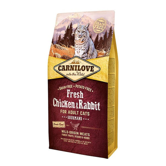 Carnilove Fresh Chicken & Rabbit Dry Cat Food 80/20
