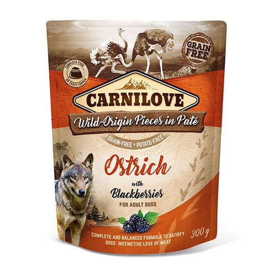 Carnilove Dog | Wet Food Pouch Ostrich With Blackberries 300g
