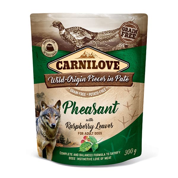Carnilove Dog | Wet Food Pouch Pheasant With Rasberry Leaves 300g