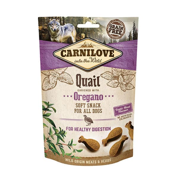 Carnilove Dog | Semi Moist Treats Quail With Oregano 200g