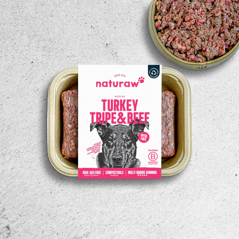 Naturaw | Free Range Turkey, Tripe & Beef 500g