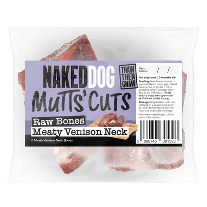 Naked Dog | Mutts' Cuts Raw Bones Meaty Venison Neck