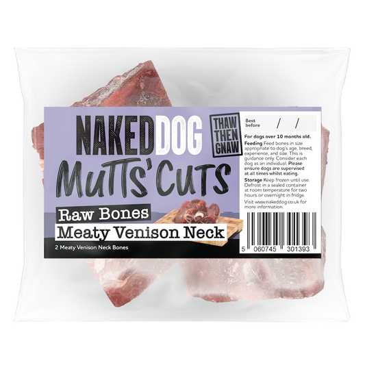 Naked Dog | Mutts' Cuts Raw Bones Meaty Venison Neck