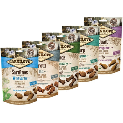 Carnilove Dog | Semi Moist Treats Carp with Thyme 200g