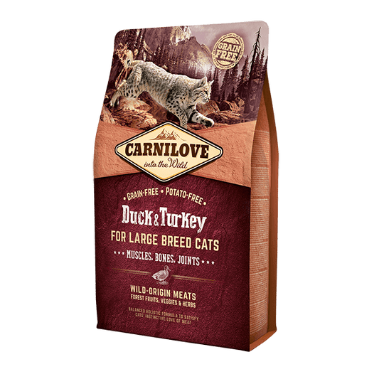 Carnilove | Dry Cat Food Duck & Turkey Large Breed 70/30