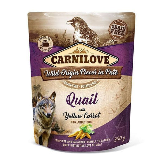 Carnilove Dog | Wet Food Pouch Quail With Yellow Carrot 300g