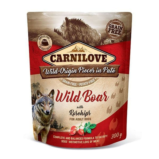 Carnilove Dog | Wet Food Pouch Wild Boar With Rosehip 300g